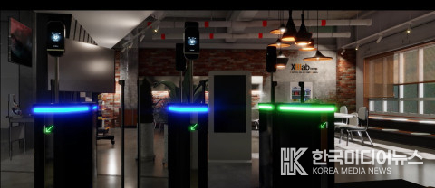 =사진설명 ; : NVIDIA Omniverse를 통해 구현한 씨이랩 사무실 전경