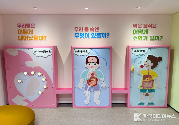=사진설명 ; 8층은 어린이들을 위한 체험공간이다. 아기자기한 체험 요소에서부터 의사체험, 손씻기 체험은 단체 관람객에게 인기가 많다.