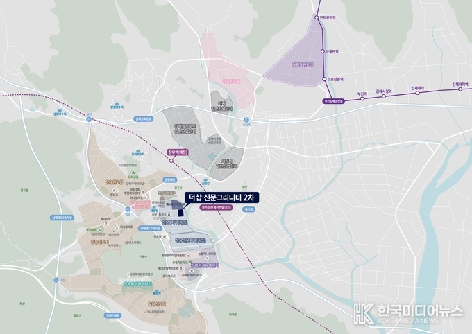 =사진설명 ; ‘더샵 신문그리니티 2차’위치도