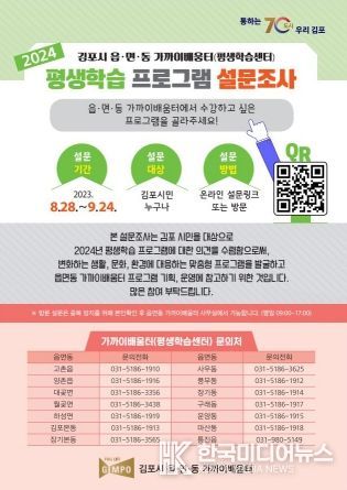 읍면동 가까이배움터, 2024년 평생학습 프로그램 설문조사