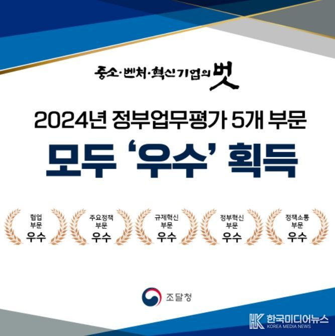 2024 정부업무평가 5개 부문 인정 인포그래픽