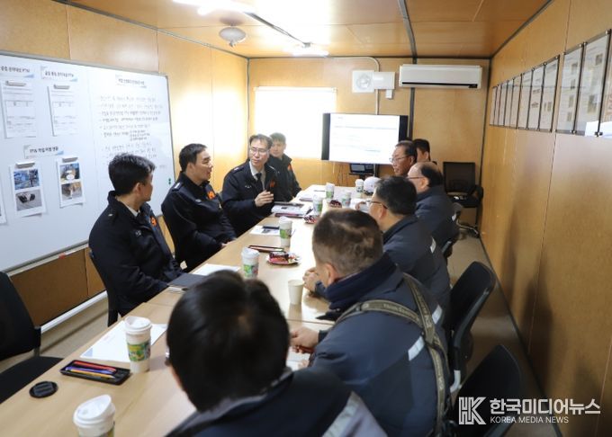 인천서부소방서, 대형 공사장 관서장 현장지도