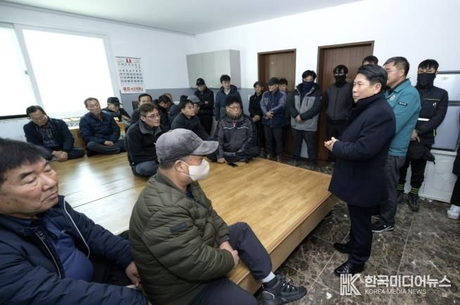 제설참여자 격려 사진