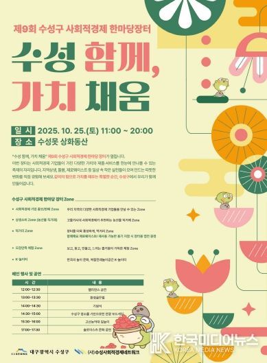 ‘2025 제9회 사회적경제 한마당 장터’ 포스터