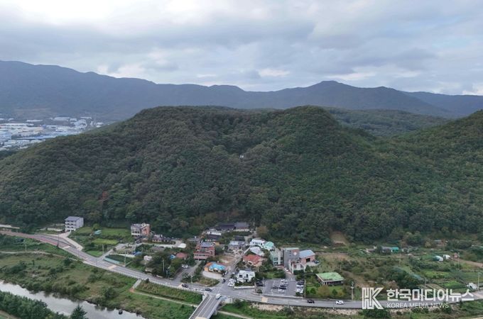 우불산성 전경