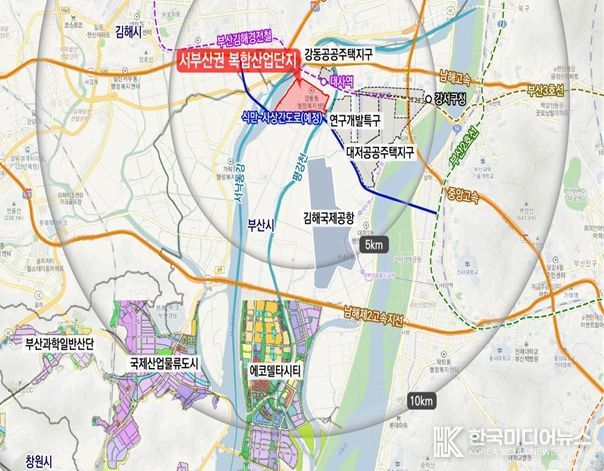 서부산권 복합산업단지 위치도