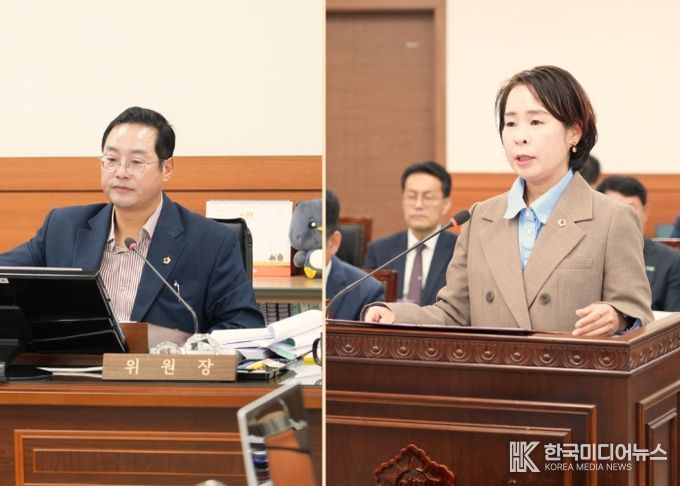 왼쪽부터 : 한근수 위원장, 정현미 의원