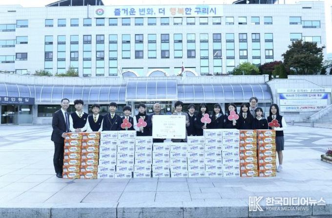 구리시에 퍼진 따뜻한 나눔, 서울삼육중 학생들 라면 100박스 전달