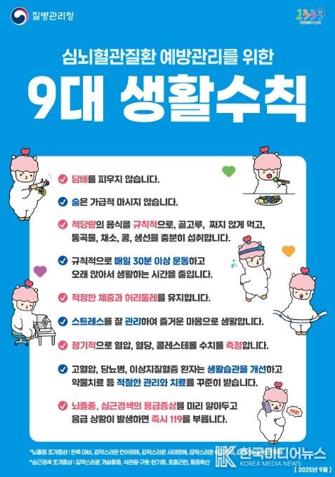 심뇌혈관질환 예방관리를 위한 9대 생활수칙