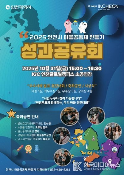 “마을에서 사람을 잇다” 인천시, ‘2025 인천 마을공동체 성과공유회’ 성황리 개최