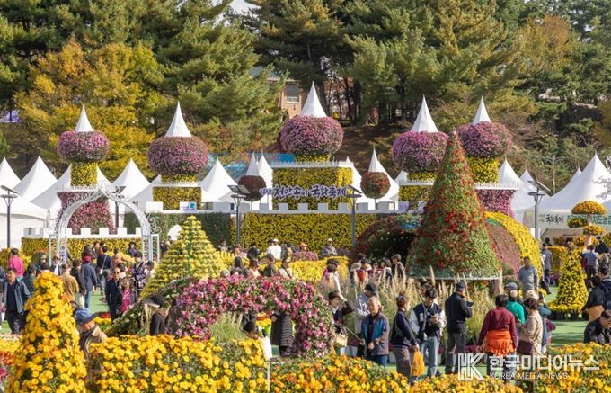 가을 정취의 절정…익산 국화축제 '76만 명' 몰렸다