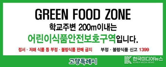 어린이 식품안전보호구역 표지판