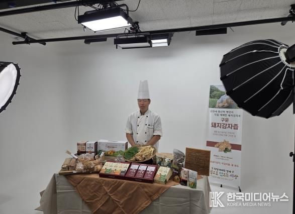 금산군 라이브커머스 방송실 교육 및 리허설 모습