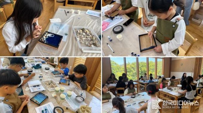 거제목재문화체험장, 가을맞이 특별체험 ‘바다 레진 파도 트레이 만들기’성료
