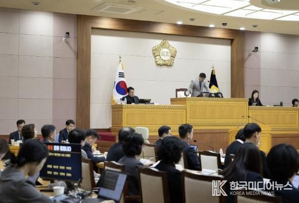 제382회 임시회 제7차 본회의가 열리고 있는 양주시의회 본회의장