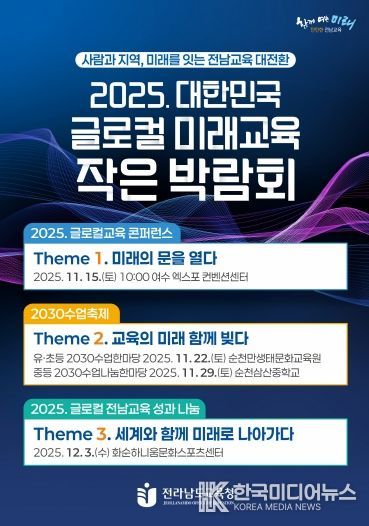 ‘2025. 대한민국 글로컬 전남교육 작은 박람회’ 포스터