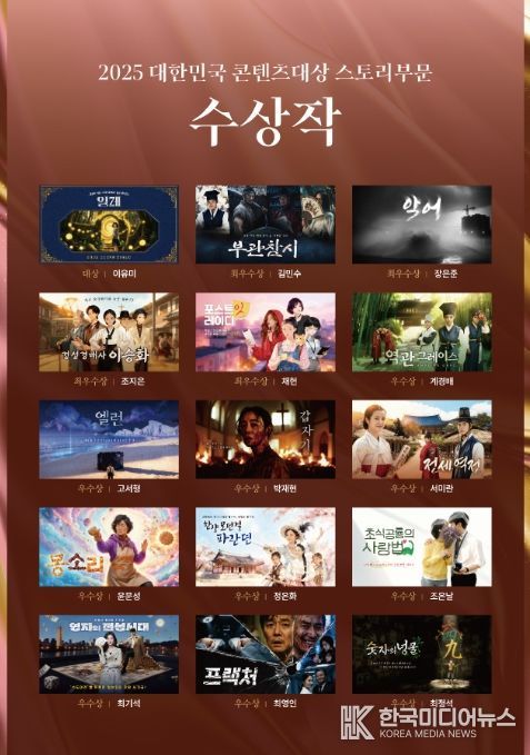 2025 대한민국 콘텐츠 대상 스토리 부문 수상작