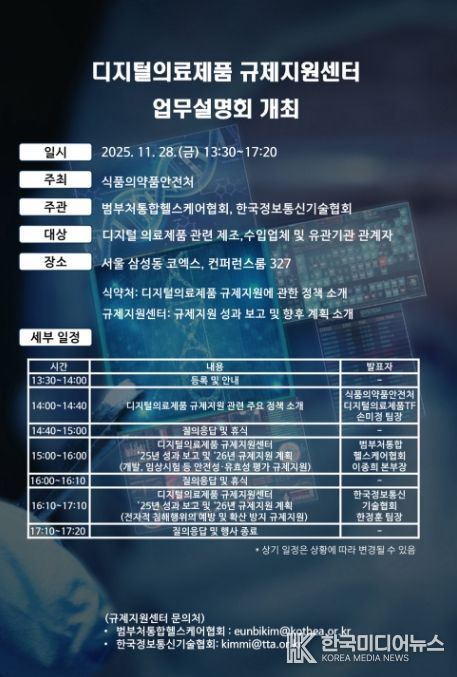디지털의료제품 규제지원센터 업무설명회