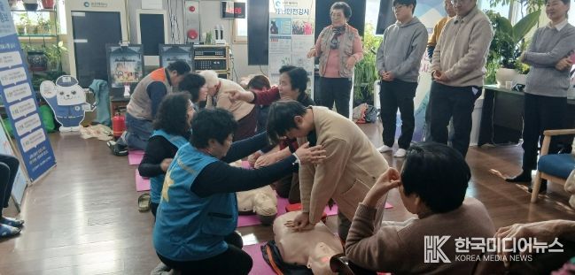 ‘복사골 경로당 어르신들과 소방 안전 훈련’