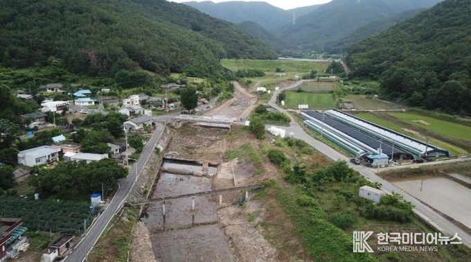 지방하천 준설 및 하도 정비 전경