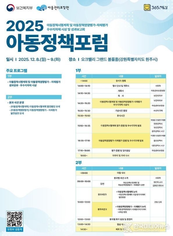 2025년 아동정책포럼 포스터