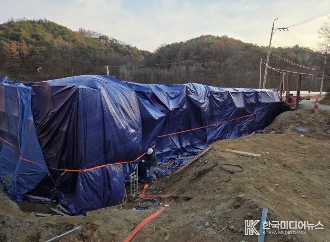 봉화군, 안전확보를 위한 동절기 시공 중지 시행