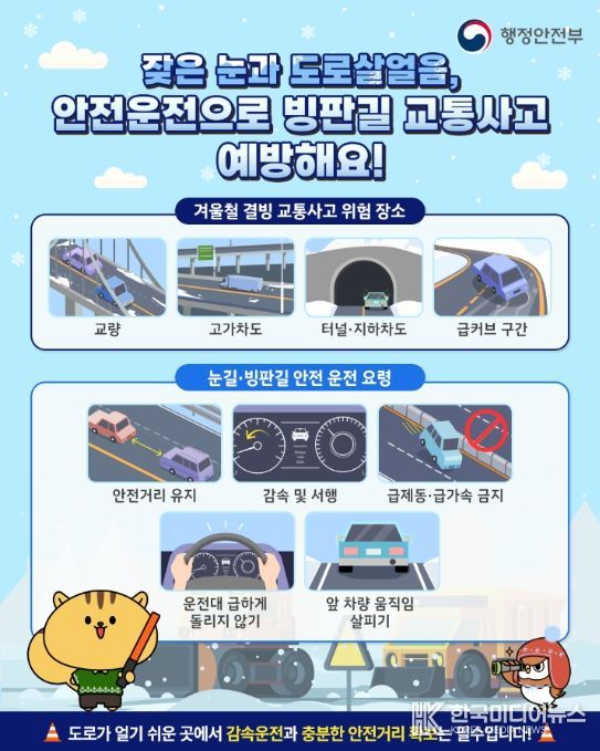 빙판길 교통사고 예방요령