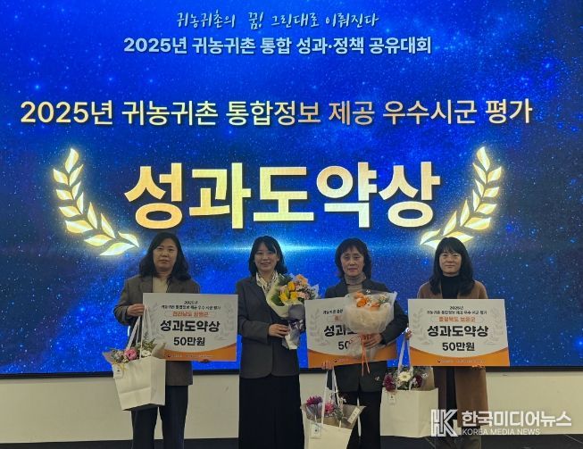 17일, 2025년 귀농귀촌 통합정보 제공 우수시군 평가