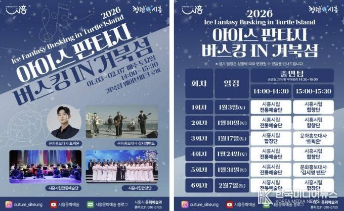 '아이스 판타지 버스킹 인 거북섬' 홍보물