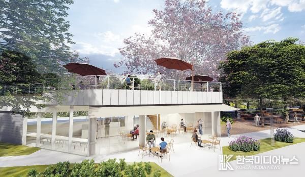 여의천 소원카페 외부 조감도(전면)