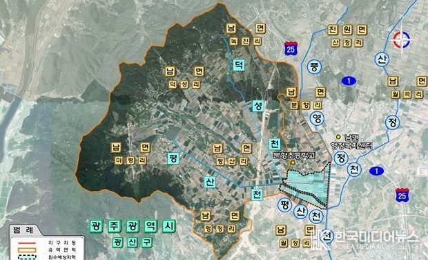평산1지구 침수 피해 예상지역