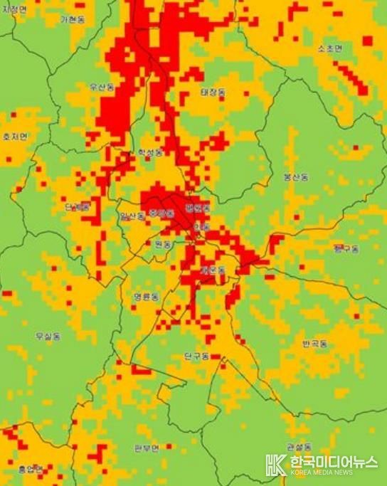 집계구별 재해등급 폭우