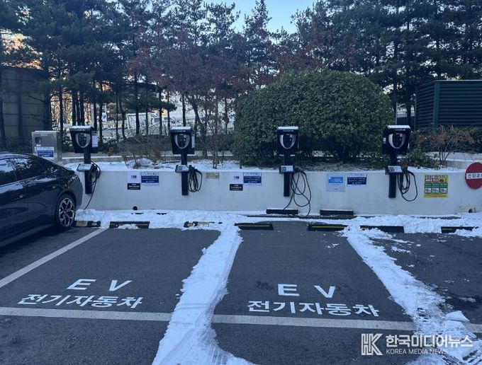 영등포구 전기차 충전시설 지상 이전설치 완료 모습