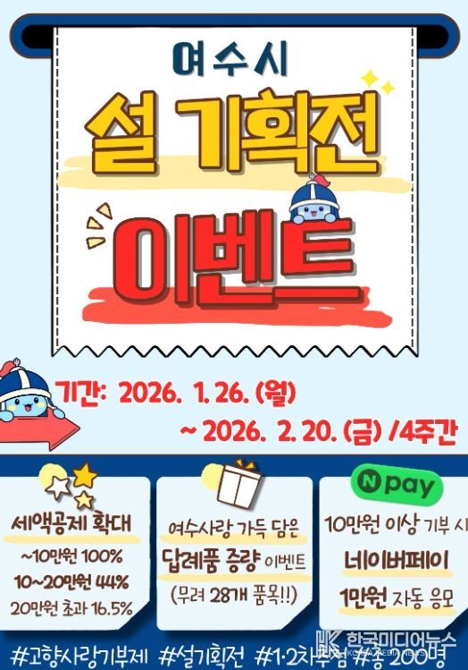 ‘고향사랑기부제 설 명절 특별 이벤트’ 포스터