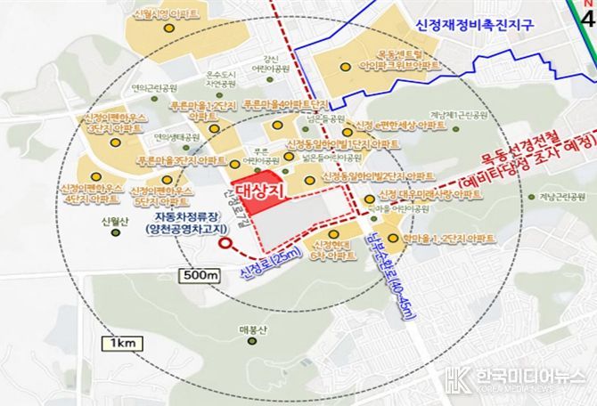 서부트럭터미널 도시첨단물류단지 지원시설용지 개발사업 위치도