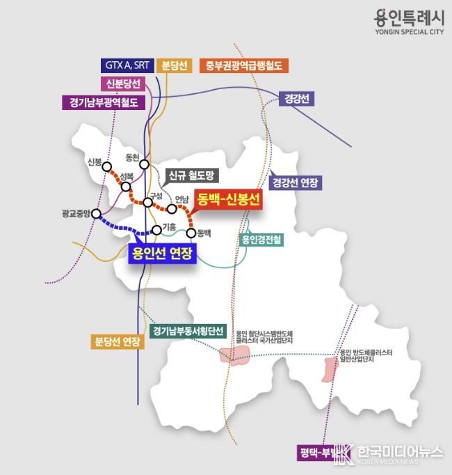 용인특례시 추진 철도 사업