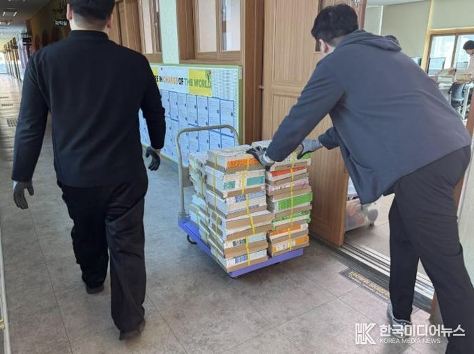 동두천양주교육지원청, 신설학교·소규모 초등학교 교과용도서 배부 지원 실시