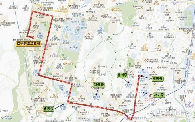 불당동지역 학생노선 신설