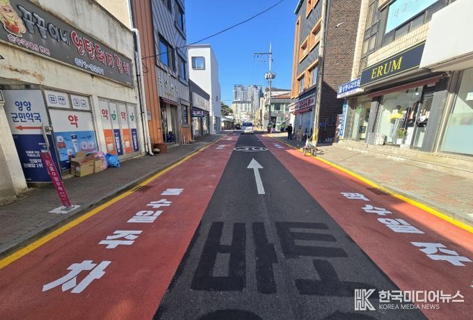 주정차 홀짝제 노면표시 및 안내표지판 설치