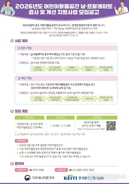 여수시, 어린이활동공간 납·프탈레이트 검사·개선 지원