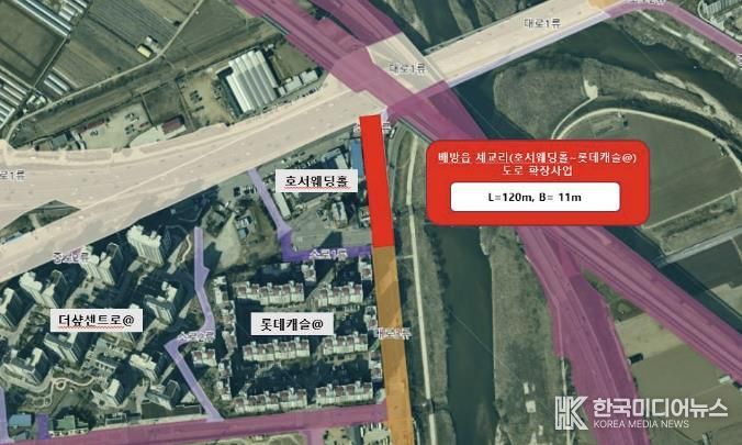 배방 소로 3-37호 위치도