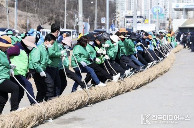 큰 줄 제작 현장