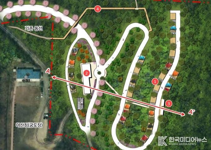 속야영장 계획도