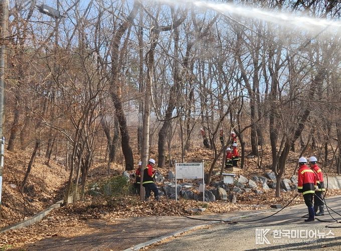 안성시, 산불 대응 유관기관 합동 소방훈련 실시