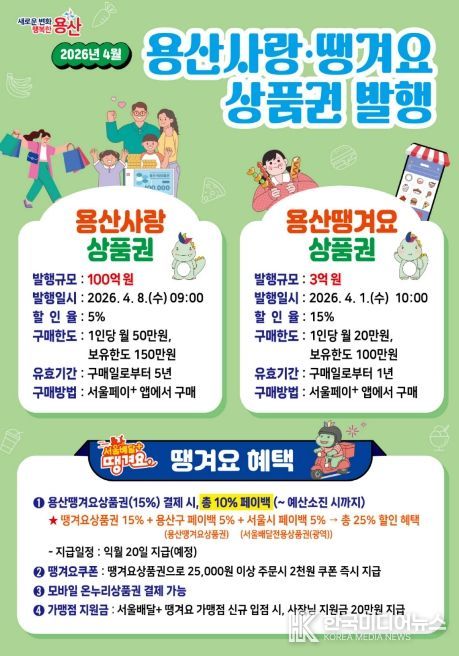 용산구, 봄맞이 소비 살린다…지역화폐 103억 발행