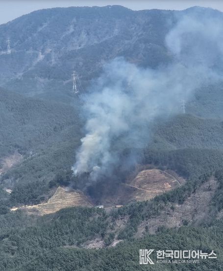 진주시 명석면 외율리 산불