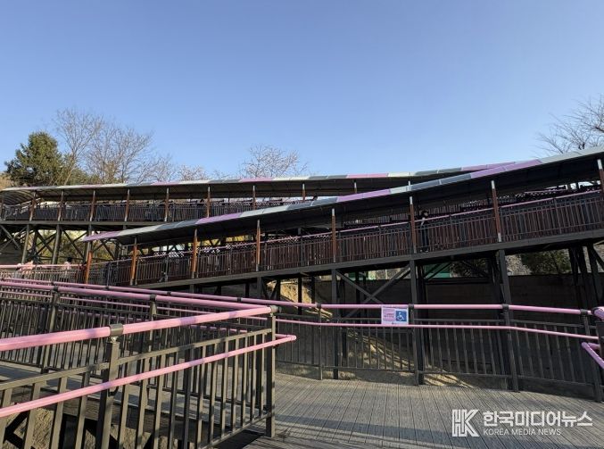 원미산 진달래동산 ‘무장애 데크로드’ 조성 모습