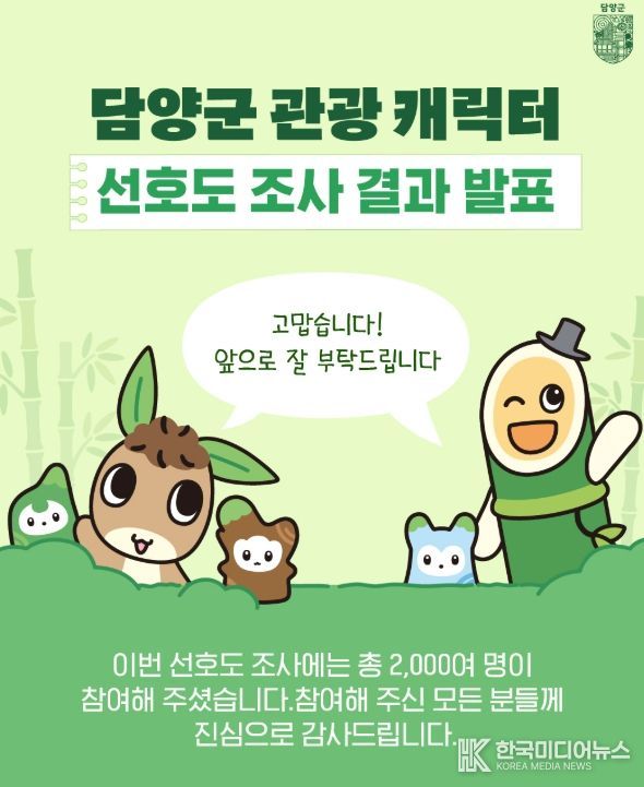 새 관광 캐릭터 ‘담나귀·대쪽이·메티’ 최종 확정