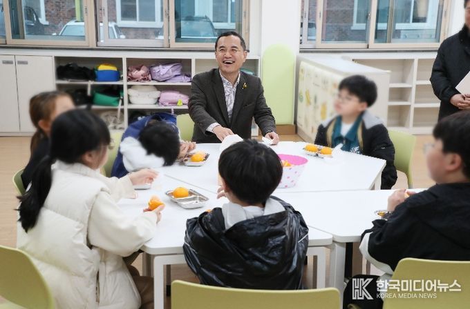 어린이 간식 지원사업 점검(김진태도지사-가산초등학교)