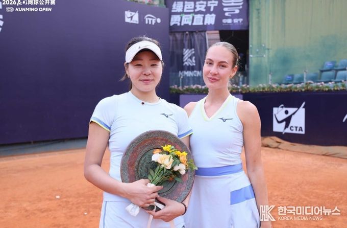 의정부시청 직장운동경기부 테니스팀 신지호 선수, ITF 안닝 국제 투어 여자 복식 준우승